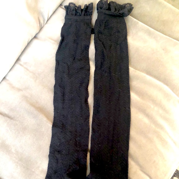 Black Over The Knee Socks - Picture 1 of 3